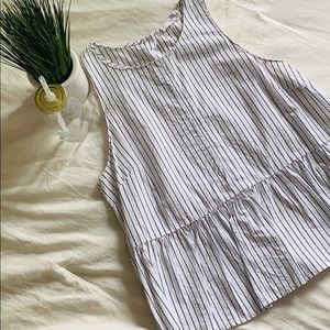 Lush Striped Peplum Tank